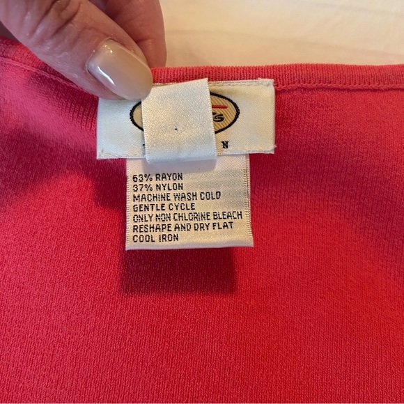 Talbots Shell Sweater Coral Pink Sleeveless Knit Blend Scoop Neck Plus size 1X - Picture 12 of 14